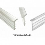 perfil goma cuña para mamparas de baño